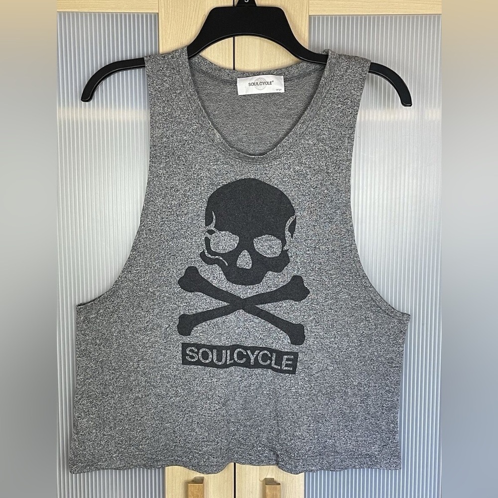 Soul Cycle Skull Racerback Tank Top Sz small Muscle Tee Gym Running Sport